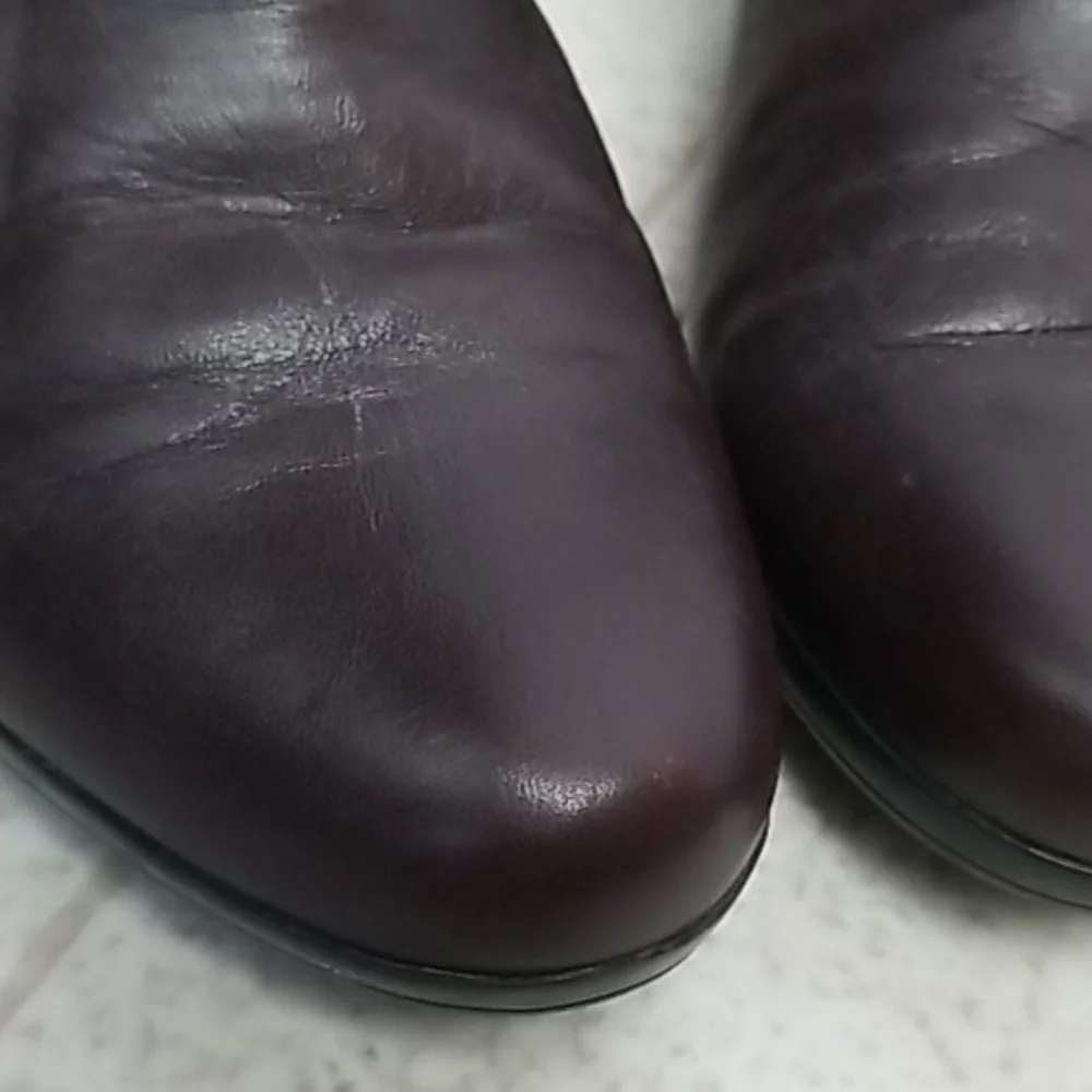 MUNRO burgundy ankle booties leather hope Size 8